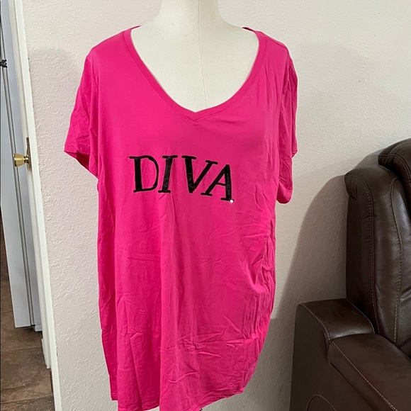 Cacique Pink Diva Sleep Shirt - Picture 1 of 4